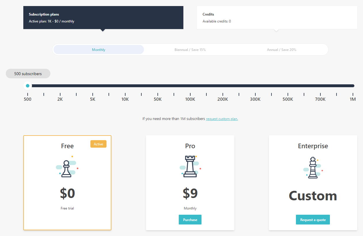 Moosend Pricing Options and Plans